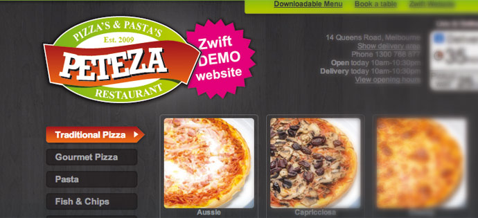 Online Ordering Try Out Website - Pizza Takeaway